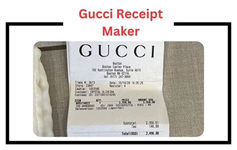 fake gucci receipt generator|7 eleven receipt maker.